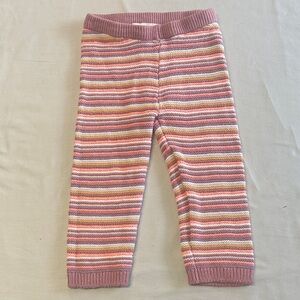 Gymboree Striped Kids Leggings in Pink and Cream
